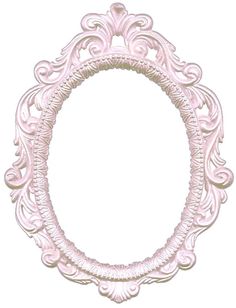 an ornate pink frame on a white background