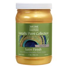 metallic paint collection satin finish - golden, 1 5l jar by nmi m & m