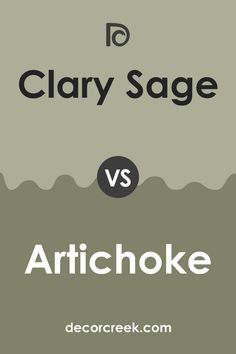 Clary Sage vs Artichoke by Sherwin-Williams Sw Clary Sage, Outdoor House Paint, Sage Paint Color, Sage Green House, Green Exterior Paints, Dark Trim