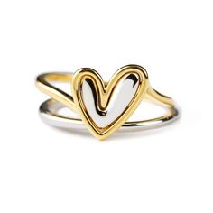 PRICES MAY VARY. PREMIUM QUALITY AT A FAIR PRICE: Story Jewellery heart layered stackable ring is made from alloy plated with 18K gold and alloy plated with silver. It is made from the same top quality materials as luxury brands, only without excessive ad expenses or traditional 10x retail markups. MESSAGE CARD INCLUDED: Gift message and gift packaging all taken care of. Each piece is tucked in with a meaningful message that reads, “Self Love You are perfect just the way you are. Every time you Love Ring, Sterling Silver Heart, Rings For Women, Set For Women, Silver Heart, Ring Set, Self Love, Two Piece, Ring