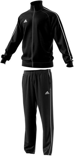 Adidas Track Suit, Adidas Tracksuit, Track Suit, Black & White, Adidas Performance, Adidas Logo, Adidas Jacket, Sweatpants