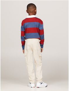 Tommy Hilfiger boys' pant.  Material: 98% Transitional Cotton ,  In-conversion, 2% Elastane. Tommy Hilfiger Cotton Pants With Pockets, Tommy Hilfiger Casual Bottoms For Fall, Tommy Hilfiger Casual Fall Bottoms, Casual Fall Bottoms By Tommy Hilfiger, Boys Pant, Cargo Pant, Tommy Hilfiger, Pants, Trousers