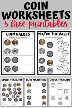 coin worksheets for kids to practice counting coins