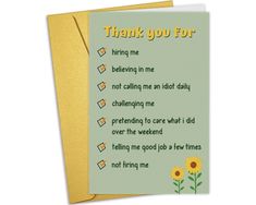 a thank card with sunflowers on it and the words, thank you for