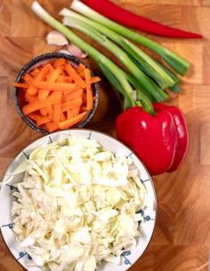 the ingredients for this dish include carrots, celery, onions and peppers