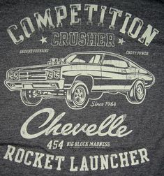 a black t - shirt with an image of a car and the words competition crusher on it