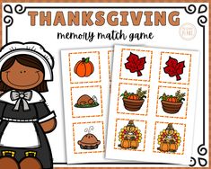 a thanksgiving themed math game for kids