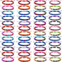 PRICES MAY VARY. Abundant Package: you will get 48 woven bulk bracelet included in each package, giving you plenty to share them with your friends and loved ones; Each package contains 20 different classic colors, with 4 pieces of each color Durable and Non Irritating Material: these bracelets are made of quality braided wire that is both durable and non irritating to the skin, ensuring a comfortable and long lasting wear Adjustable Size: our bracelets designed to fit wrists that measure about 7 Teen Bracelet, Girls Friendship, Women Friendship, Girl Friendship, Festival Accessories, Handmade Bracelet, Colorful Boho, Bracelet For Women, Friendship Bracelet