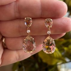 Swarovski Earrings, New, Pink Swarovski Crystals, Come With The Box. Formal Rose Gold Crystal Earrings, Pink Swarovski, Gold Rings Fashion, Rings Fashion, Swarovski Crystal Earrings, Jewelry Brand, Swarovski Earrings, Swarovski Jewelry, Earrings Color