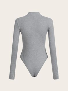 This stylish long sleeve High Cut Zipper Bodysuit is perfect for any wardrobe. Made from high-quality fabric, it features a stand collar and a zipper detail for added style. The regular sleeve construction gives a comfortable fit, while the plain pattern allows for versatile styling options. Whether you pair it with jeans for a casual look or with a skirt for a more elevated style, this top is sure to make a statement. Features: Pattern Type: Plain Neckline: Stand Collar Details: Zipper Sleeve Length: Long Sleeve Sleeve Type: Regular Sleeve Waist Line: Natural Material: Fabric Size Chart (Inches): Product Measurements Size US Bicep Length Bust Cuff Hip Size Length Shoulder Sleeve Length Waist Size XS 2 9.6 29.1 5.9 29.5 26.8 13.4 23.6 25.2 S 4 10.2 30.7 6.3 31.1 27.4 13.8 24 26.8 M 6 10.8 Sleek High Stretch Long Sleeve Bodysuit, High Neck Bodysuit For Workwear In Fall, Fall Workwear Bodysuit With High Neck, Fall Workwear High Neck Bodysuit, Winter Workwear Stretch Bodysuit, Sleek Long Sleeve Bodysuit, Sleek High Stretch Winter Bodysuit, Casual Solid Bodysuit For Fall, Sleek Long Sleeve Solid Color Bodysuit