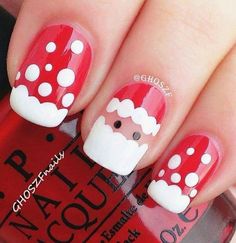 Nailart Ideas, Red And White Nails, White Inspiration, Nail Art Designs Summer, Polka Dot Nails, Makeup Stuff, Dotting Tool, Dots Nails