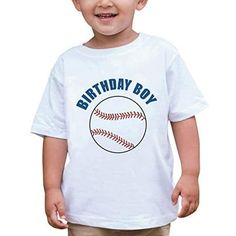 This adorable baseball outfit is perfect for celebrating your little one's big day It is durable enough for everyday wear and machine washable! Our prints are made with high quality inks and applied with a commercial heat press for bright and vibrant designs which will last, the colors will not crack. 7 ate 9 Apparel is a top designer for children's apparel and has newborn outfits, novelty shirts as well as first birthday party outfits. Size: L.  Color: White. 2nd Birthday Shirt Boy, 3rd Birthday Boys, Baseball Shorts, Birthday Party Outfits, Baseball Outfit, Birthday Boy Shirts, Novelty Shirts, Kids Baseball, First Birthday Party