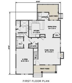 the floor plan for a two bedroom house