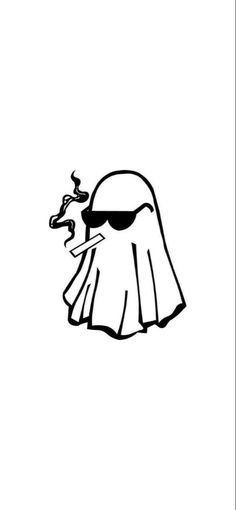 Ghost With Glasses Tattoo, Ghost On A Skateboard Tattoo, Cool Ghost Tattoo, Ghost Simple Drawing, Ghost Riding Skateboard Tattoo, Silly Ghost Tattoo, Ghost Outline Tattoo, Lil Ghost Tattoo, Ghost With Knife Tattoo