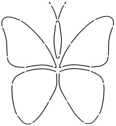 the outline of a butterfly with four wings