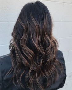 Best Balayage Black Hair: 30+ Gorgeous Trending Ideas for 2021 2 Dark Brown Hair With Highlights, Dark Ombre Hair, Highlights For Dark Brown Hair, 60 Hairstyles, Chestnut Hair, Black Hair Balayage, Hair With Highlights, Brown Ombre Hair, Black Hair With Highlights