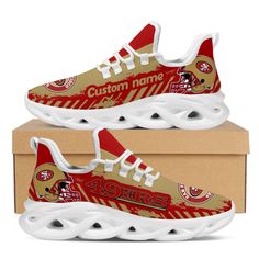 San Francisco 49ers Americanfootball Team Helmet Custom Name Max Soul Shoes For Men Usc Customized Shoes, American Football Team, Carolina Gamecocks, South Carolina Gamecocks, Louisville Cardinals, Alabama Crimson, Crimson Tide, Alabama Crimson Tide, San Francisco 49ers