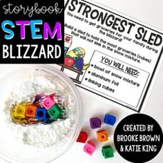 {Blizzard} Digital/Printable Storybook STEM - Winter STEM Activities Storybook Stem, Comprehension Bookmarks, Winter Stem Challenges, Stem Winter, Pronoun Activities, Nonstandard Measurement, Winter Stem Activities, Brooke Brown, Verbs Activities