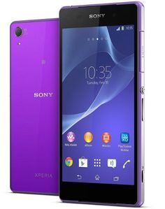 the sony xperia smartphone is shown in white