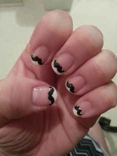 Mustache Mustache Nail Art, Movember Nails, Mustache Nails, Bunco Night, Hello Kitty Nails Art, Nail Art Images, Crazy Nails, Nails For Kids