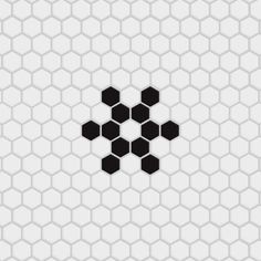 hexagonal shapes are arranged in an abstract pattern