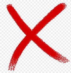 the x symbol is drawn with red pencils on a transparent background, hd png