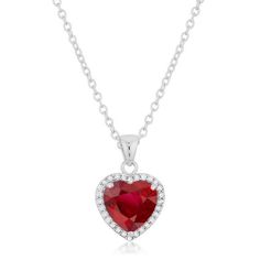 METAL SPECIFICATIONSMetal Name: White Gold 14KSTONE SPECIFICATIONSStone Name: RUBY/DIAMONDStone Cut : Heart and Round cut Stone Specifications: There is one ruby in the center of approx. 5.00 carats (Approx. Size 10.6 x 11.1 mm) and approx. 0.40 carats of round diamonds on the side. Natural earth-mined stones.Total Sto Ruby Heart Pendant, Ruby Diamond Pendant, Red Heart Necklace, Garnet Heart, Ruby Heart, Dainty Diamond Necklace, Ruby Pendant, Diamond Pendant Necklace, Red Garnet