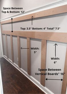 measurements for the space between top and bottom rooms in a house with wood flooring