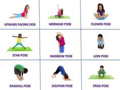 there are many different yoga poses for kids to do in the morning and evening hours