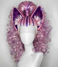 Fun Wigs, Split Hair, Creative Hairstyles, Hair Reference, Fashion Inspiration Design, Rainbow Hair, How To Draw Hair, Wig Styles