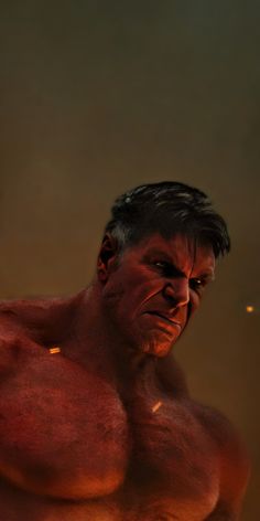 the incredible hulk from avengers is shown in an image that appears to be looking like he has