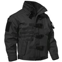 PRICES MAY VARY. Fabric Material - Mens softshell jacket uses 1000D CORDURA fabric shell and mesh lining. The special structure of fabric makes the waterproof jackets for men durable, hardwearing, and breathable. Versatile Design - Men's windbreaker jacket features a zipper closure, 9 versatile pockets, six snap ties on the chest, two ties on the collar, cuffs and hem also have ties to keep cold winds out. Wind and Water Protection - This tactical jackets for men military waterproof uses special Army Jackets, Army Clothes, Mens Military Jacket, Mark 2, Men's Windbreaker, Jacket Outdoor, Army Green Jacket