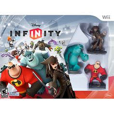 disney infinity figurines are on display in the box for $ 3 99 each