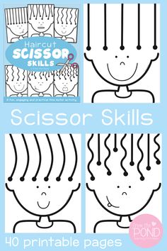 the instructions for how to draw haircuts with scissors and other things in it