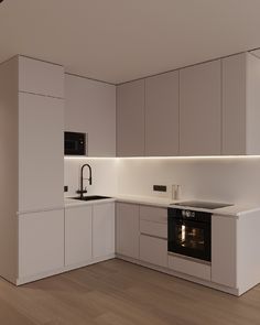 LIGHT Kitchen With Living Room, Small Flat Interior, Small Kitchen Design Apartment, Aluminum Kitchen Cabinets, Flat Interior Design, Elegant Kitchen Design, Minimalist Apartment Style, Flat Interior, Cupboard Design