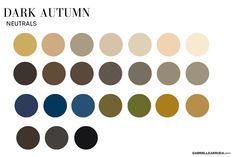 the color scheme for dark autumn neutrals