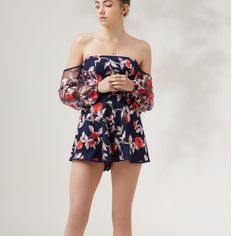 Worn Only Once And Has Been Dry Cleaned. Perfect Condition. Open To Trade/ Offers Blue Fitted Off-shoulder Jumpsuits And Rompers, Fitted Blue Off-shoulder Jumpsuits And Rompers, Blue Floral Print Jumpsuits And Rompers For Party, Party Blue Floral Print Jumpsuits And Rompers, Finders Keepers, Playsuit, Hair Removal, Natural Hair, Red Blue