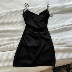 Nwt Zara Little Black Dress. Cute Ruching In Front And Open Stomach Slit Black Dress Cute, 16th Birthday Outfit, Sequin Halter Dress, Zara Maxi Dress, Hot Pink Mini Dress, Boho Floral Maxi Dress, Wool Knitted Dress, White Lace Mini Dress, Embellished Maxi Dress