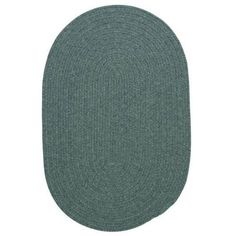 the oval rug is shown in green