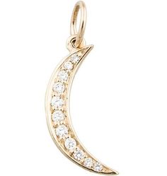 The Mini Pave Crescent Moon Charm is 17.7mm x 3.2mm. Helen Ficalora small charm pendant available in yellow gold, pink gold and white gold with 11 diamonds. Crescent Moon Jewelry, Mini Moon, Mini Charm, Small Charms, Gold Moon, Signature Jewelry, Moon Jewelry, Moon Charm, Gems Jewelry