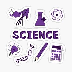 the words science surrounded by various stickers