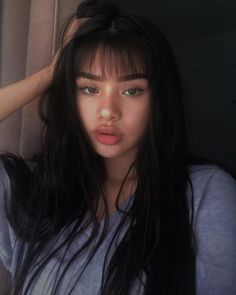 Bangs Aesthetic, Textured Bangs, Wispy Bangs, Fringe Hairstyles, Long Hair With Bangs, Hair Inspo Color, Dream Hair