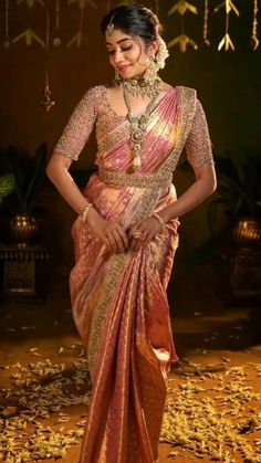 Follow for More 🤍  - - fashion, saree hairstyles, south indian bride, south indian bridal hairstyles, gajra, floral hairstyles, south indian hair pieces,  hair accessories  - - #southindianbride #hair #bride #gajra #muhurtham #saree  #wedmegoodsouth #follow #follow4followback Traditional Saree For Wedding Function, Indian Engagement Outfit Saree, Pink South Indian Bridal Saree, Indian Engagement Saree Outfit, Bridal Muhurtham Sarees, Indian Bride Saree Look, South Indian Look For Engagement, Dark Skin South Indian Bride, Pattu Sarees For Marriage