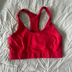 Outdoor Voice's Iconic Doing Things Sports Bra In A Super Cute Bright Scarlet Red. Size Small. 72% Nylon, 11% Polyester, 17% Spandex. Runs A Bit Small - Fits Like Ax Xs/S. Practically Brand New. **Check My Page - I Have Two Other Ov Sports Bras Listed, Happy To Bundle!** Nike Sports Bras Red, Outdoor Voices, Outdoor Woman, Sports Bras, Scarlet, Women's Intimates, The Voice, Sports Bra, Super Cute