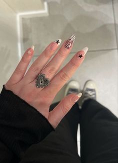 The Weeknd Nails, Relatable Illustrations, Life With A Newborn, About Pregnancy, Punk Nails, Grunge Nails, Pretty Gel Nails, Almond Acrylic Nails