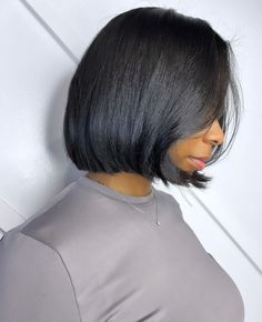 Jaw Length Bob, Thick Natural Hair, Black Hair Short Cuts, Sew In Hair Extensions, Oval Face Haircuts