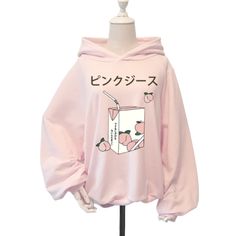 New fashion drink box hoodie · Dream castle · Online Store Powered by Storenvy Harajuku Long Sleeve Hoodie With Cartoon Print, Kawaii Hooded Top With Graphic Print, Harajuku Style Hooded Top With Cartoon Print, Kawaii Long Sleeve Hoodie With Letter Print, Kawaii Graphic Print Hooded Top, Kawaii Graphic Print Hoodie Top, Pink Harajuku Long Sleeve Sweater, Pink Hooded Sweater For Streetwear, Cute Long Sleeve Hoodie