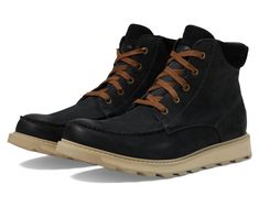 SOREL Madson™ II Moc Toe Waterproof | Zappos.com Toes Designs, Wet Weather, Mens Shoes Boots, Men's Boots, Nubuck Leather, Toe Designs, Waterproof Boots, Lace Boots, Leather Working