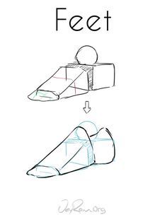 a drawing of a shoe with the words feet below it and an image of a person's foot