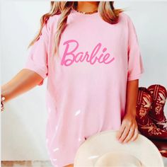 New Barbie Graphic Tee Sizes: S-5x Short Sleeves 100% Cotton Perfect For All Barbie Lovers! Pink T-shirt For Summer Loungewear, Pink Graphic Tee For Loungewear, Barbie Graphic Tee, Barbie Graphic, Simply Southern Shirts, New Barbie, Leopard Print Shorts, White Tee Shirts, Southern Shirts